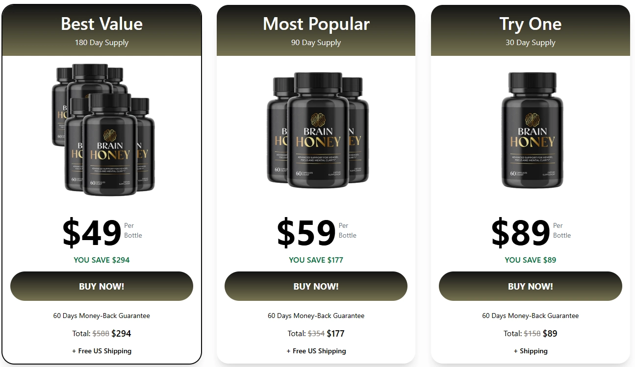 BrainHoney order page